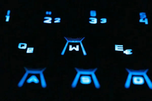 gaming keyboard closeup